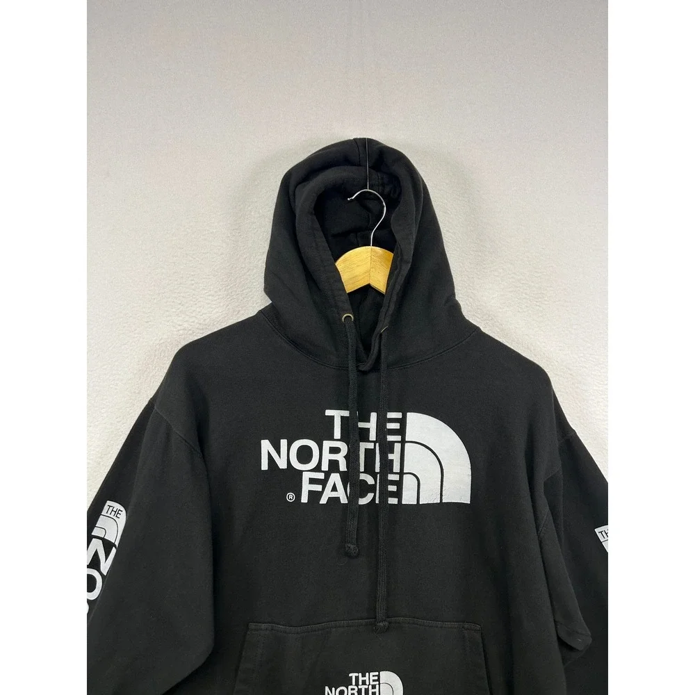 Gorpcore Streetwear The North Face Mens Medium Black Multi Logo Graphic Hoodie